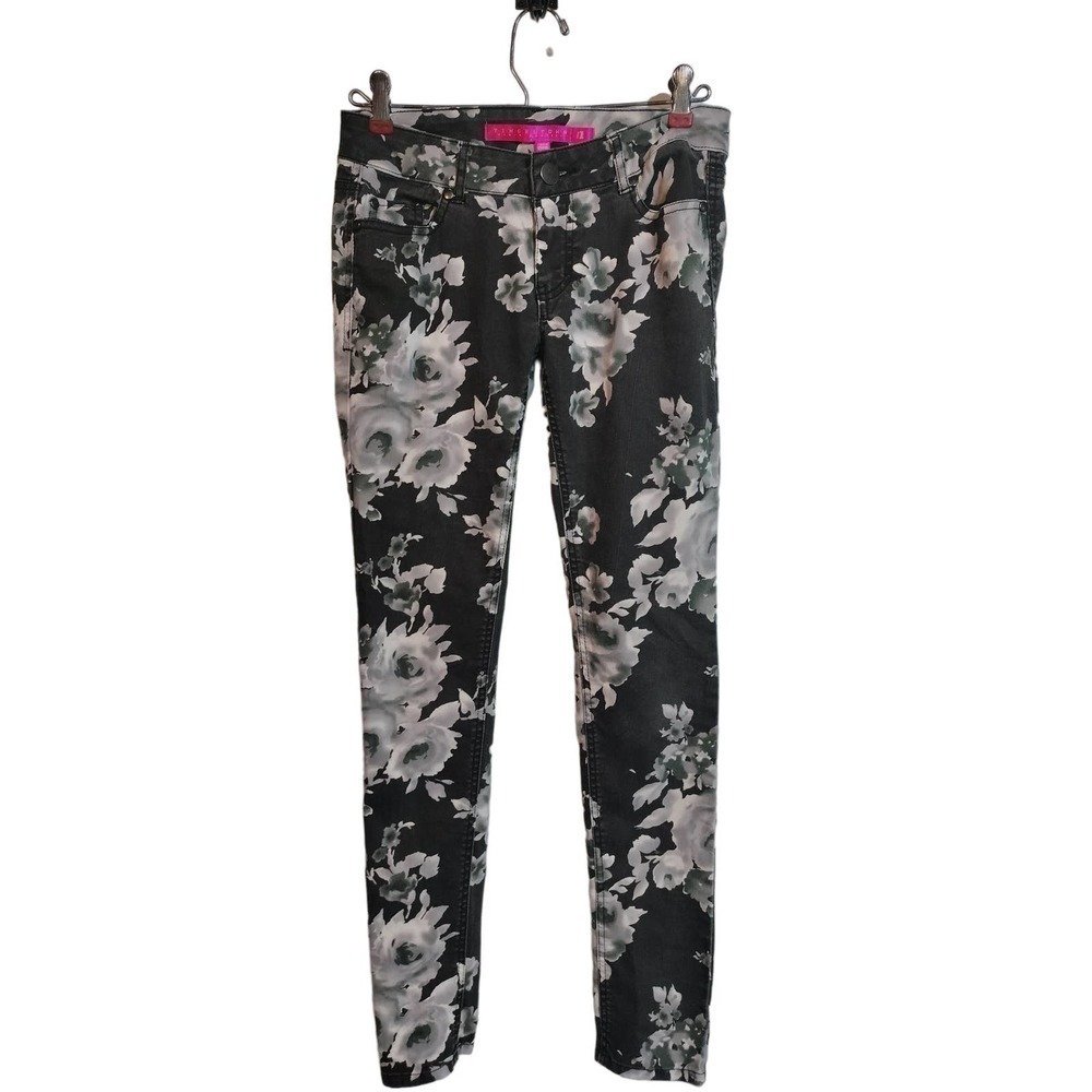 Tinseltown black and white floral jeggings size 1
